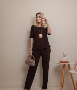 Conjunto Vanessa Marrom